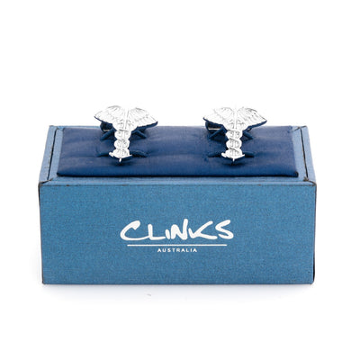 Caduceus Medical Symbol Cufflinks