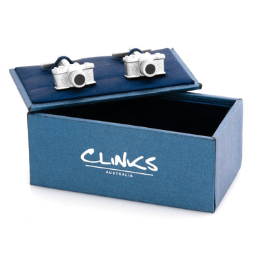 Say Cheese Silver Camera Cufflinks