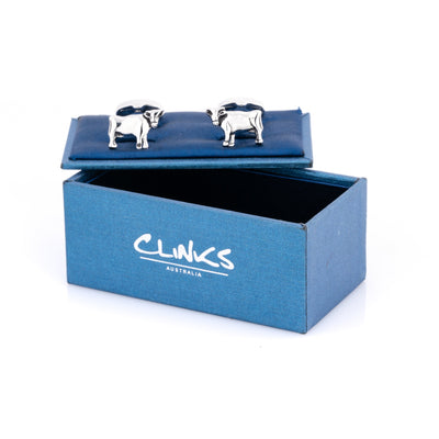 Silver Cow Cufflinks