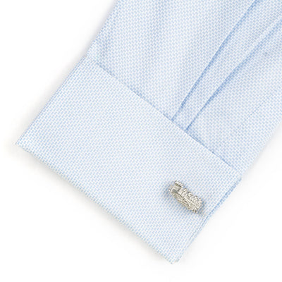 Train Silver Cufflinks