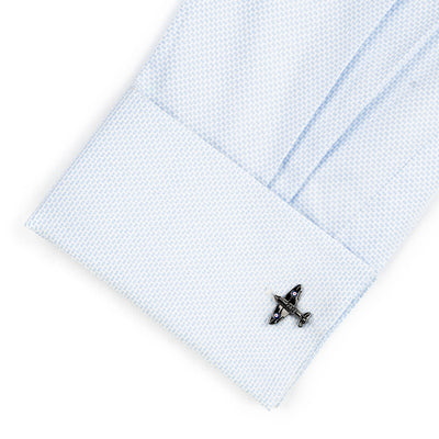 Spitfire Airplane Gunmetal Cufflinks