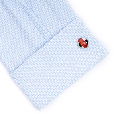 Elliptical Red Cat Eye Cufflinks, Classic & Modern Cufflinks, CL2020, Mens Cufflinks, Cufflinks, Cuffed, Clinks, Clinks Australia