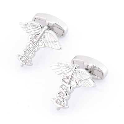 Caduceus Medical Symbol Cufflinks