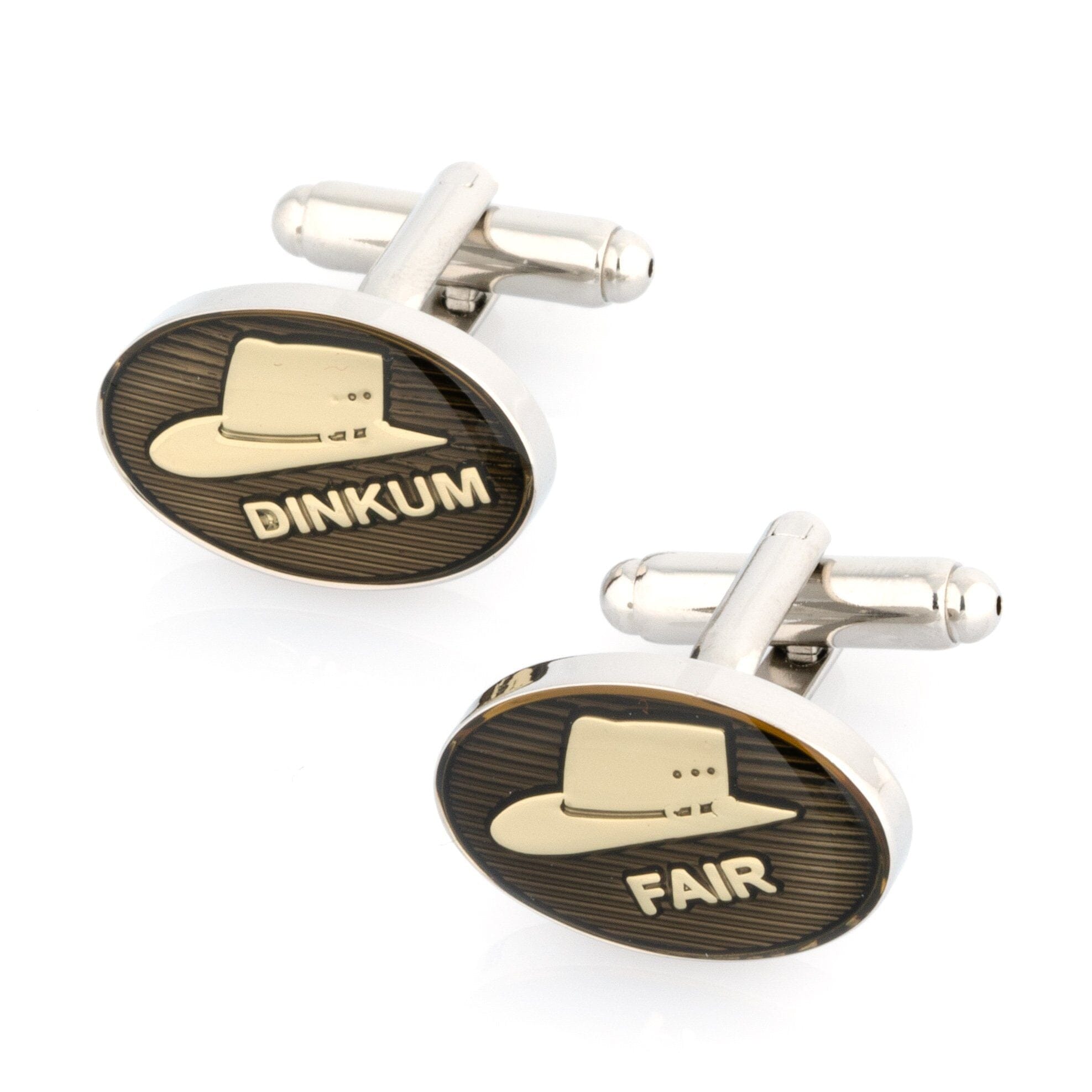 Australian Fair Dinkum Akubra Hat Cufflinks Novelty Cufflinks Clinks Australia 