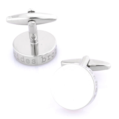 Brides Brother Laser Etched Engravable  Wedding Cufflinks