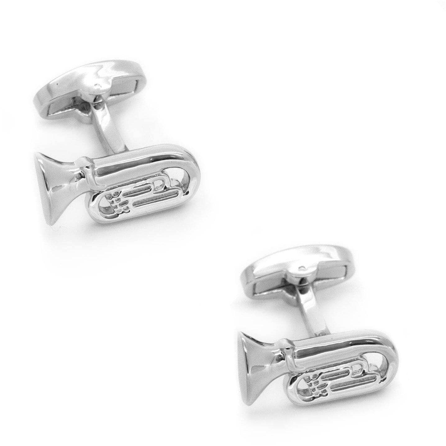 Tuba Cufflinks Silver Novelty Cufflinks Clinks Australia 