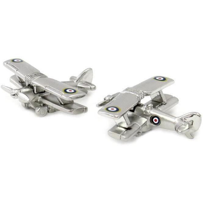 BiPlane Military Aircraft Cufflinks