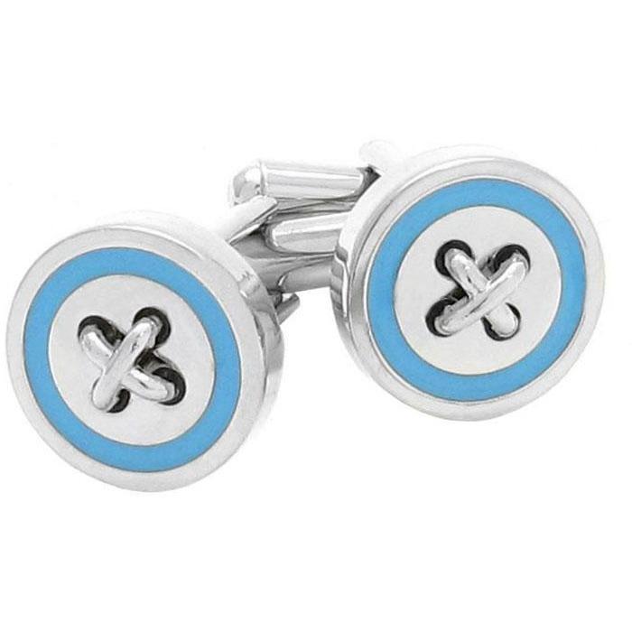 Blue Button Cufflinks