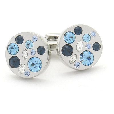 Blue Crystal Cluster Cufflinks