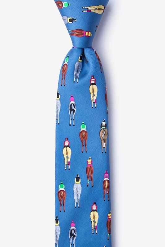 Bringing Up the Rear Blue Skinny Tie