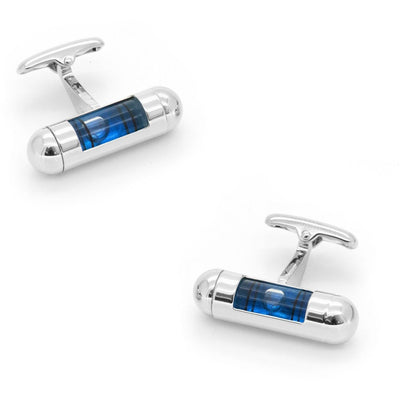 Blue Spirit Level Cufflinks