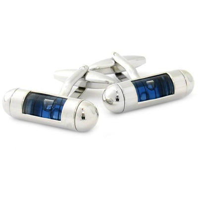 Blue Spirit Level Cufflinks