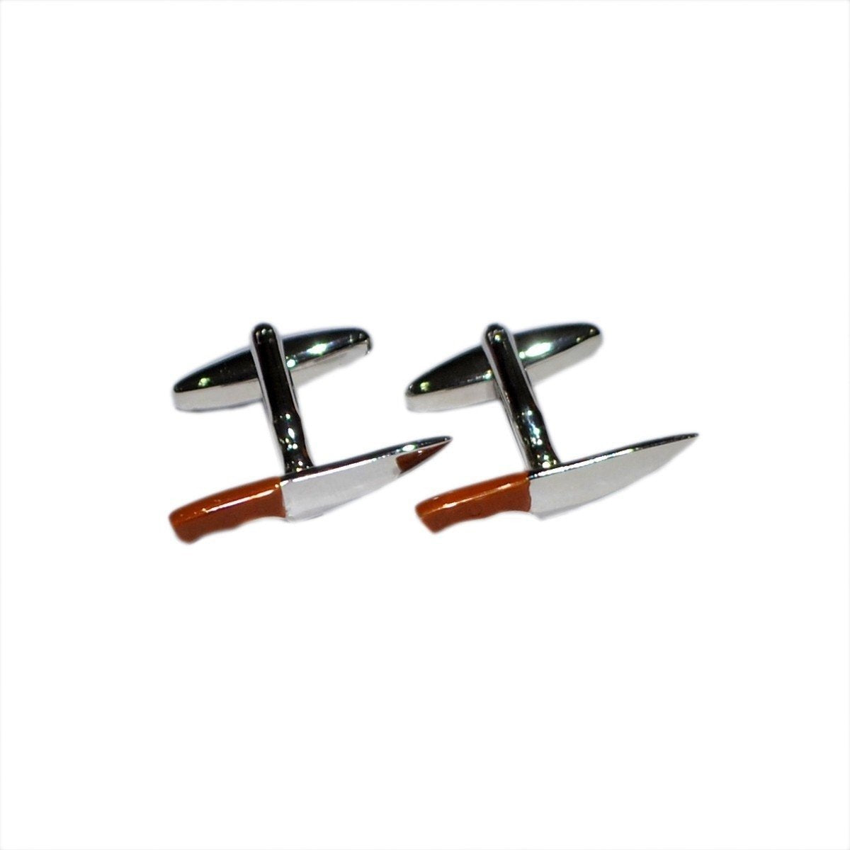 Brown Handled Carving Knives Cufflinks, Novelty Cufflinks, ZBC1355, Mens Cufflinks, Cufflinks, Cuffed, Clinks, Clinks Australia
