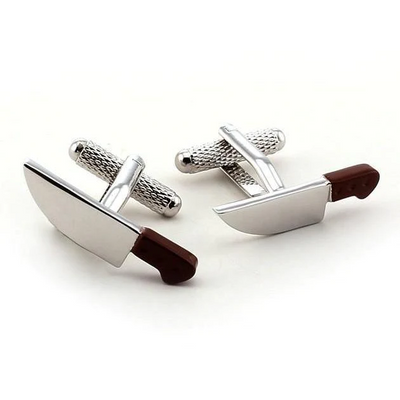 Brown Handled Carving Knives Cufflinks