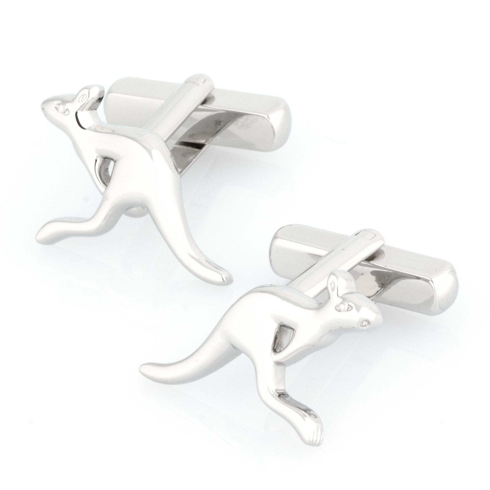 Australian Silver Kangaroo Cufflinks Silver Cufflinks Clinks Australia 