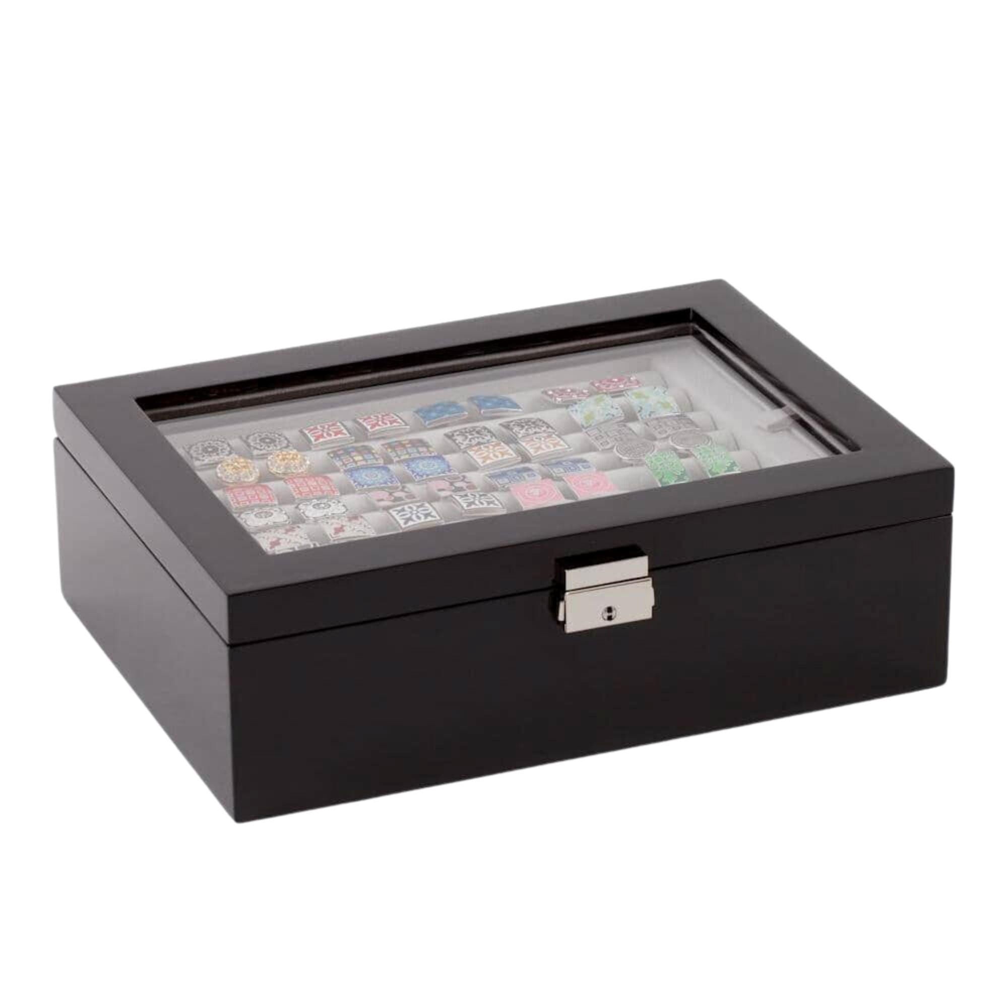 72 Pair Double Decker Black Cufflink Box Cufflink Boxes Clinks 