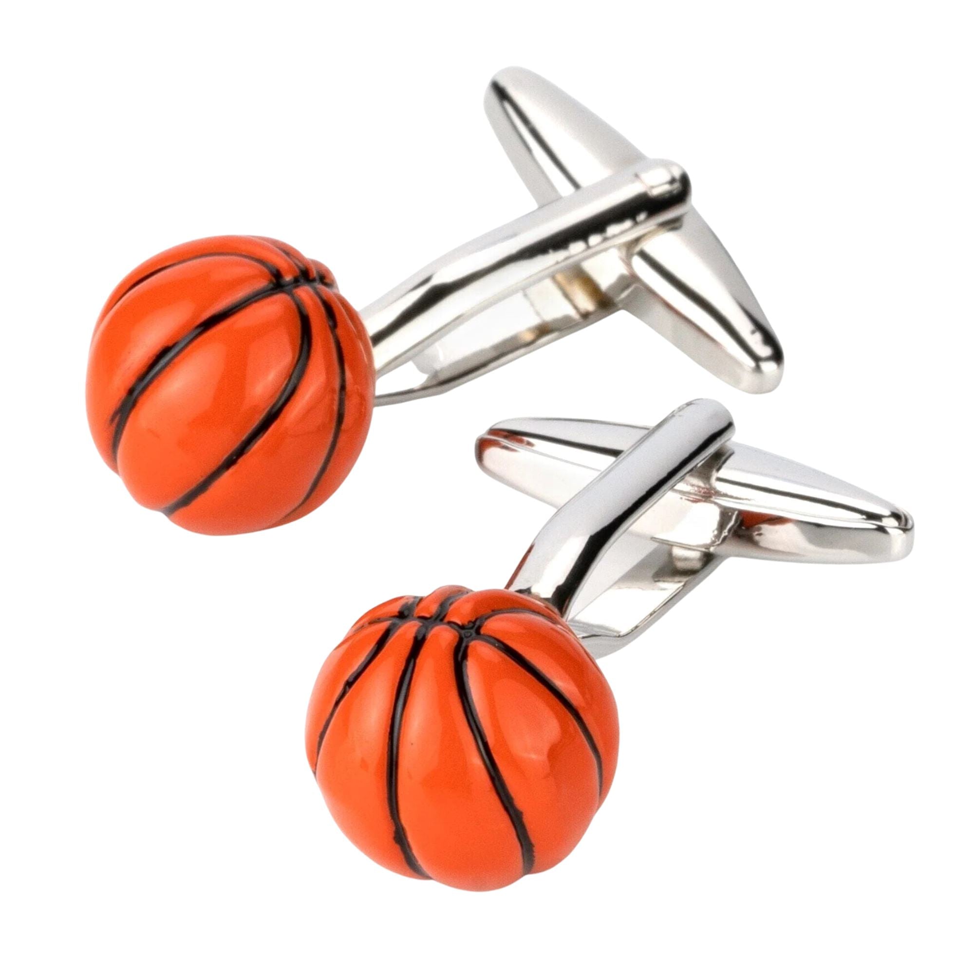 Orange/Black Basketball Cufflinks Novelty Cufflinks Clinks Australia Orange/Black Basketball Cufflinks 