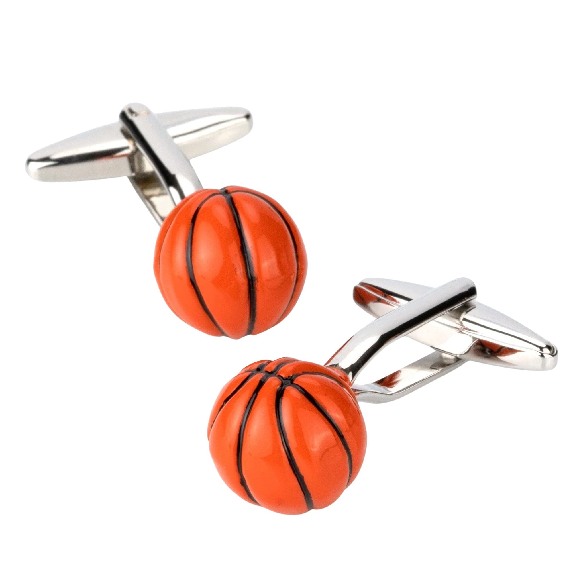 Orange/Black Basketball Cufflinks Novelty Cufflinks Clinks Australia 
