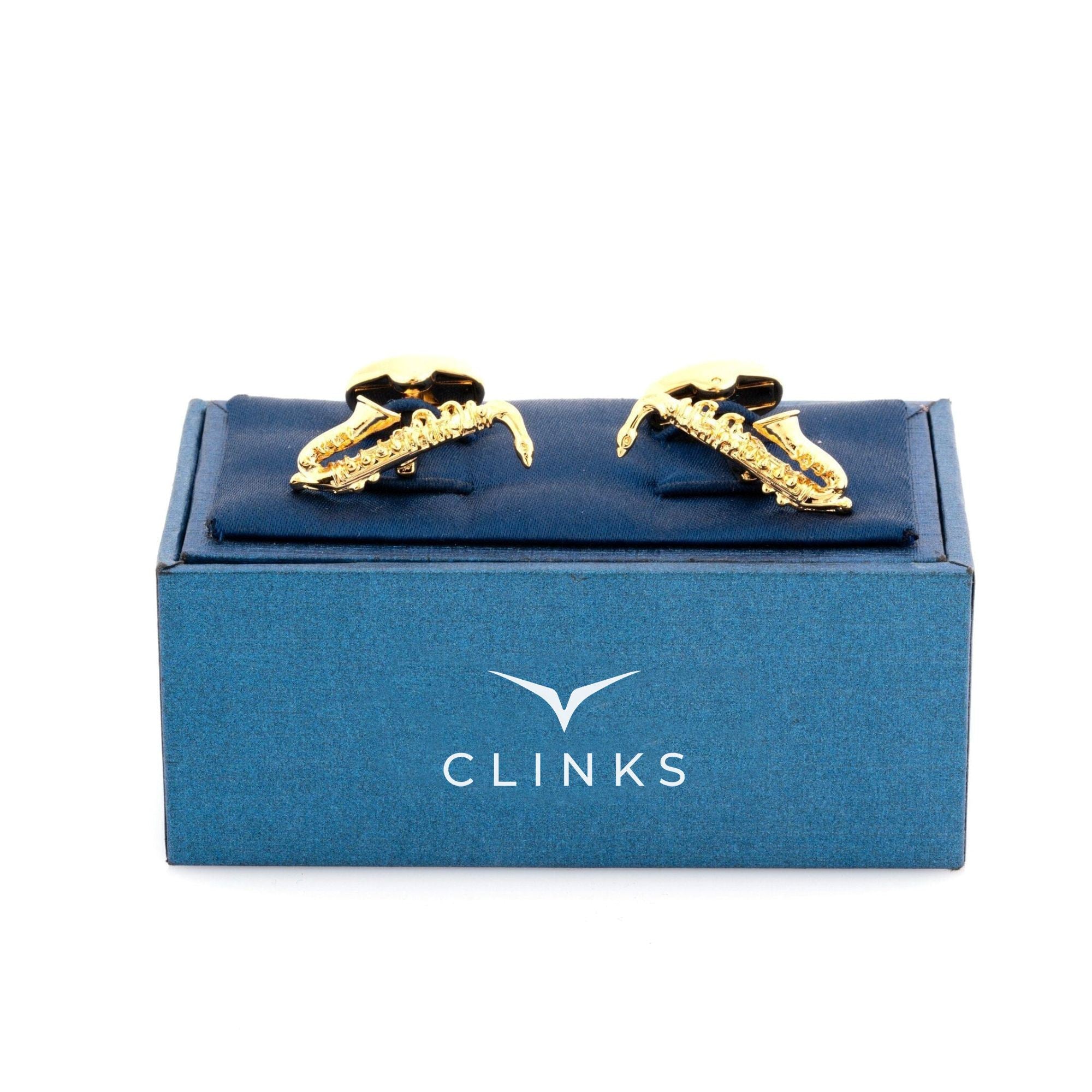 Gold Saxaphone Cufflinks Novelty Cufflinks Clinks Australia 
