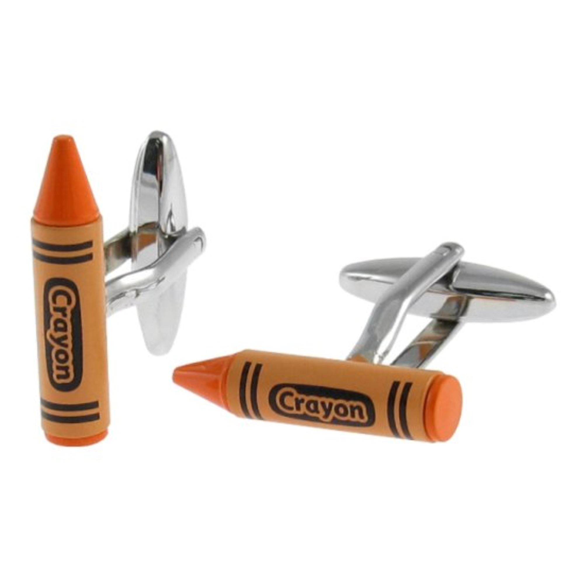 Orange Crayon Cufflinks Novelty Cufflinks Clinks Australia Orange Crayon Cufflinks 