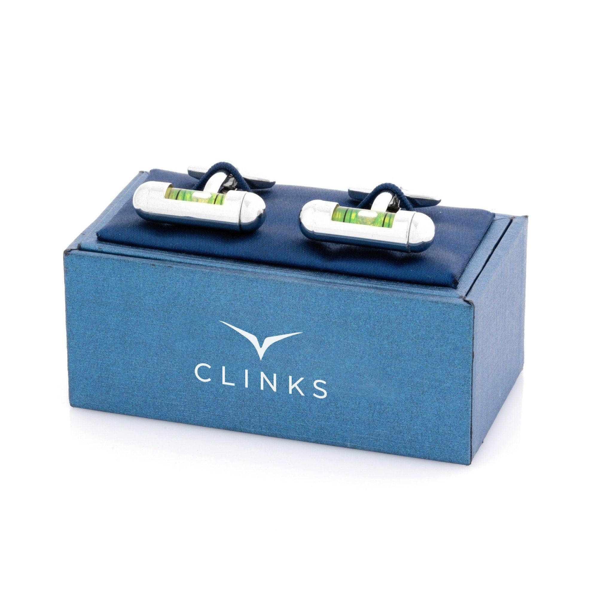 Green "Spirit Level" Cufflinks Novelty Cufflinks Clinks Australia 