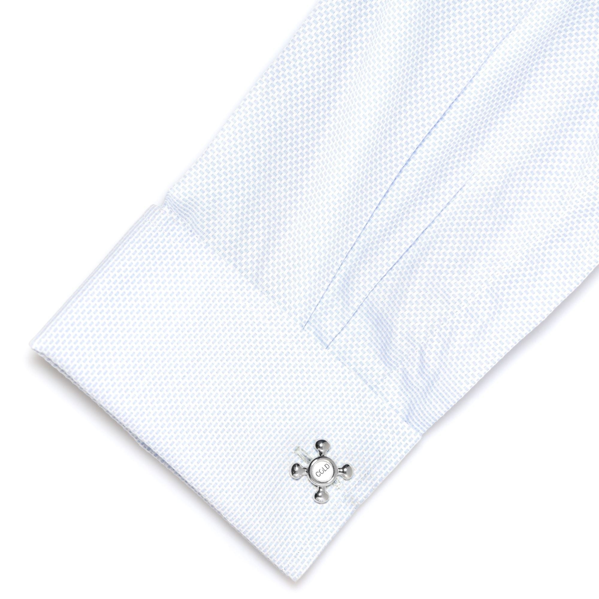 Hot & Cold Tap Cufflinks Black & White Novelty Cufflinks Clinks Australia 