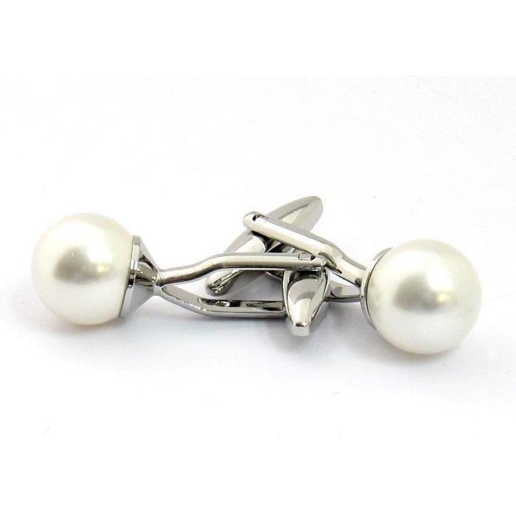 Crystal Pearl White Cufflinks