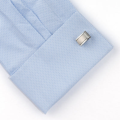 Classic Curve Silver Cufflinks