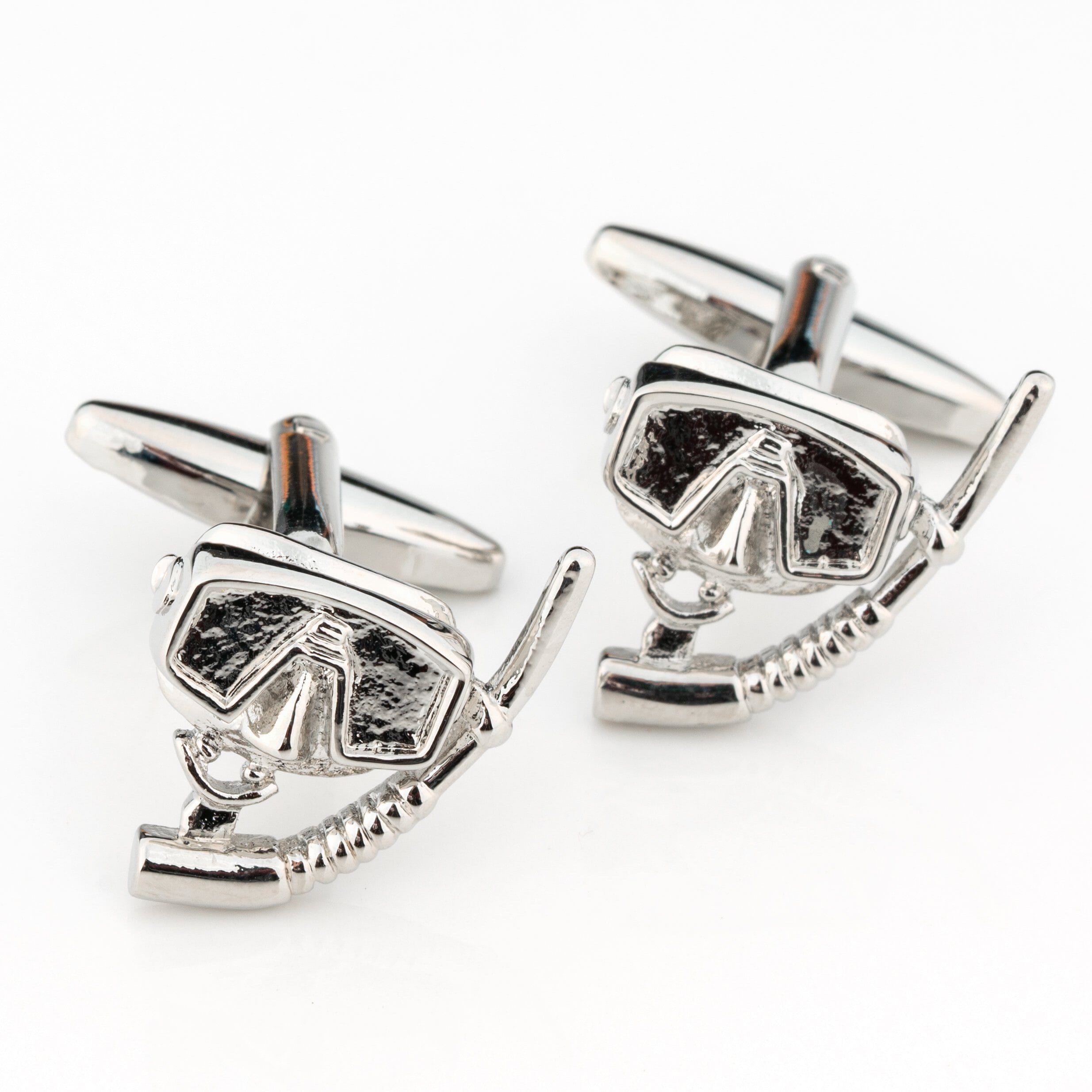 Snorkelling Mask Cufflinks Silver Novelty Cufflinks Clinks Australia 