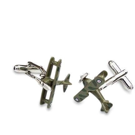 Camouflage Bi-plane Cufflinks