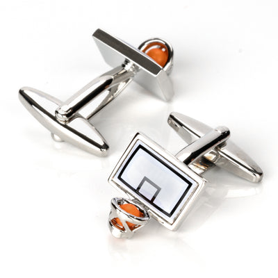 Basketball Backboard and Ring Cufflinks