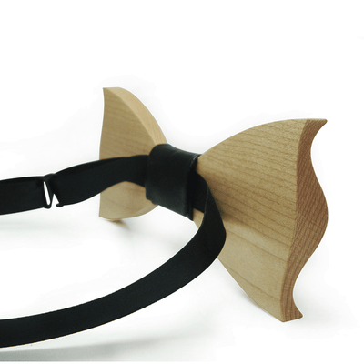 Dark Wood Outline Adult Bow Tie in Houndstooth, Bow Ties, BTA051, Wooden Bow Ties, Cuffed, Clinks, Clinks Australia