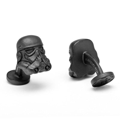 Star Wars Stormtrooper 3D Head Cufflinks in Matte Black