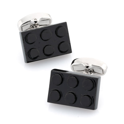 Black Building Block Cufflinks, Novelty Cufflinks, CL8710, Mens Cufflinks, Cufflinks, Cuffed, Clinks, Clinks Australia