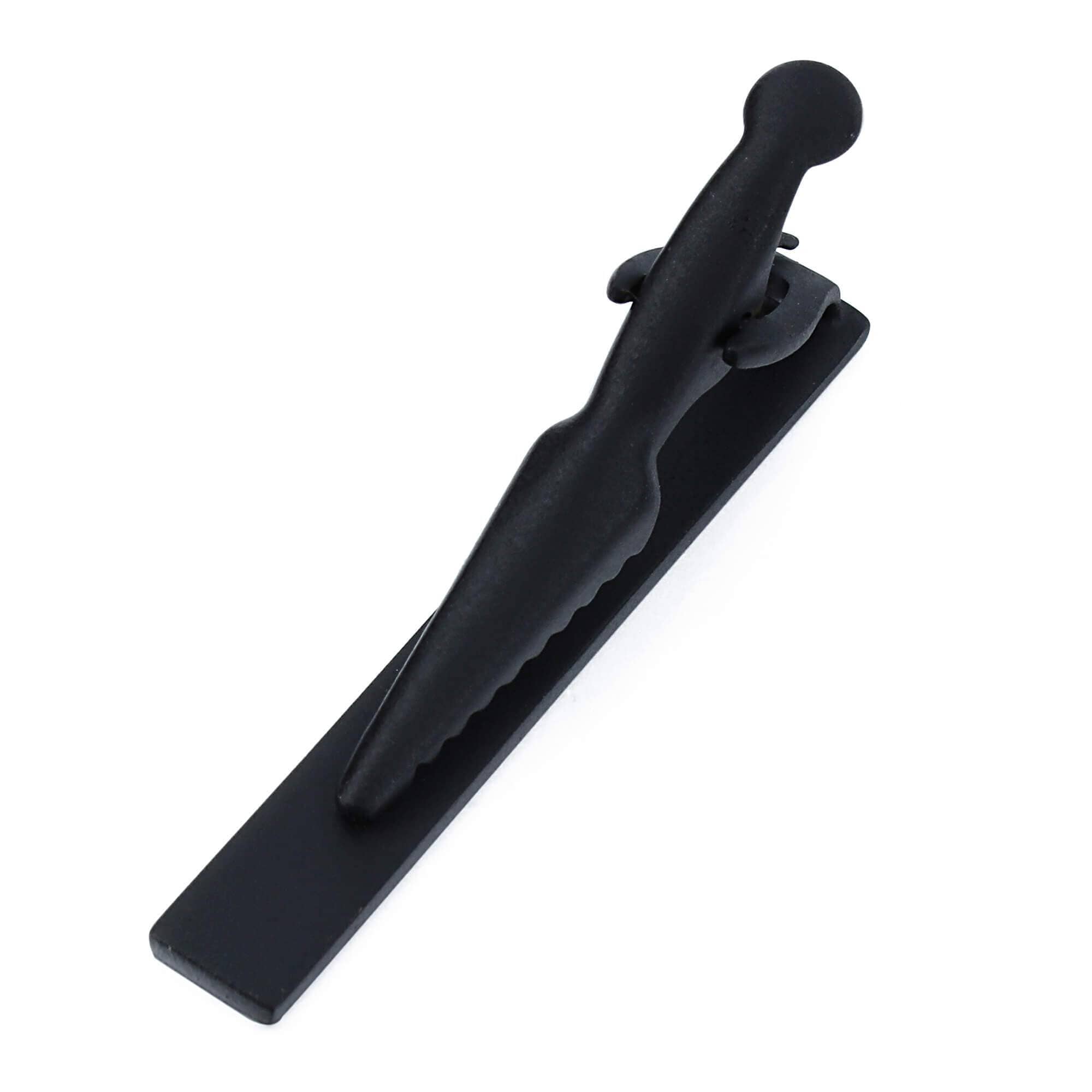 Small Shiny Black Tie Clip 40mm Tie Clips Clinks Australia 