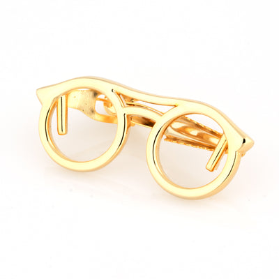 Gold Spectacles Tie Clip