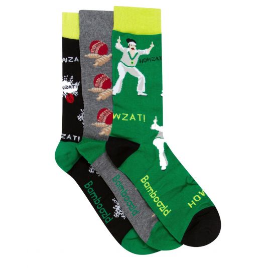 Cricket 3 pair Socks Gift Box, Socks, Bamboozld, Bamboo, Cotton, Spandex, Assorted Colour, SS7101, Clinks.com