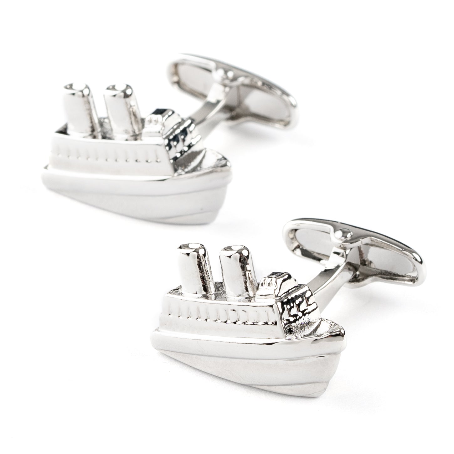 Silver Ship Cufflinks