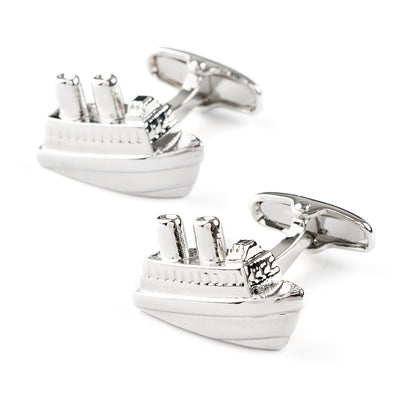 Silver Ship Cufflinks