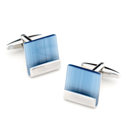 Blue Ice Cateye Cufflinks