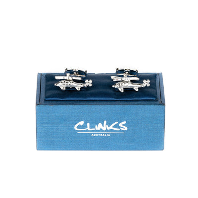 Silver Helicopter Cufflinks