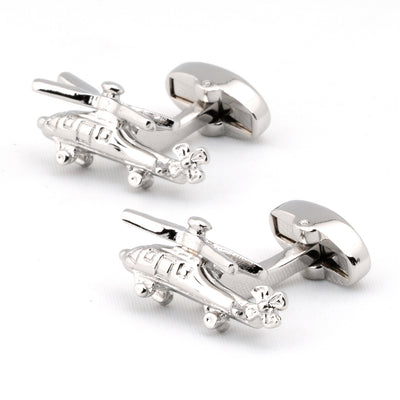 Silver Helicopter Cufflinks