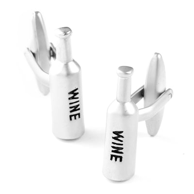 Silver Wine Bottle Cufflinks