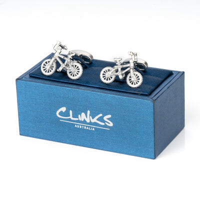 Silver Bicycle Cufflinks