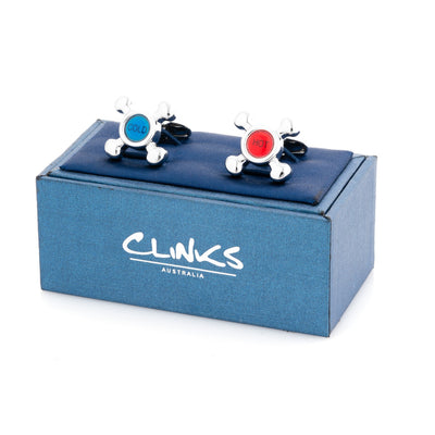Red & Blue Hot & Cold Tap Cufflinks