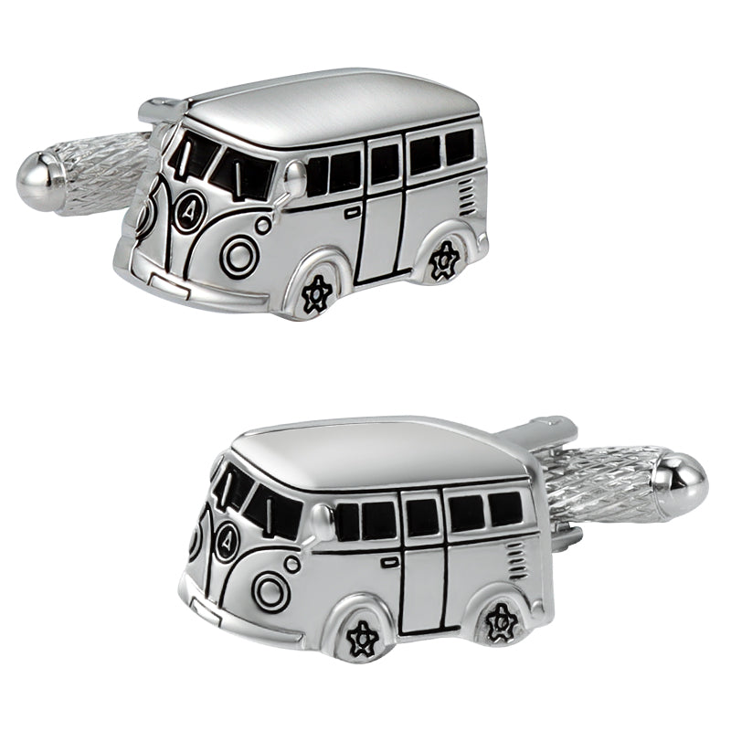 VW Kombi Van Silver Cufflinks