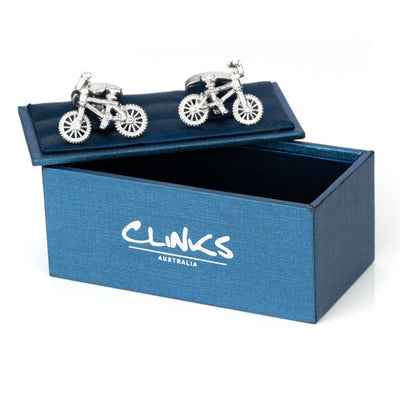 Silver Bicycle Cufflinks