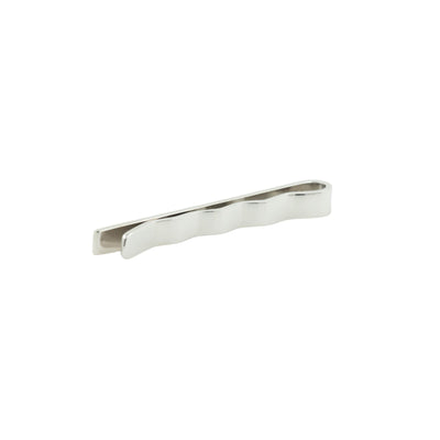 Ridged Silver Tie Bar