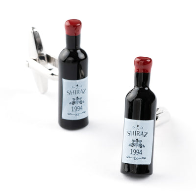 Shiraz Red Wine Bottle Cufflinks