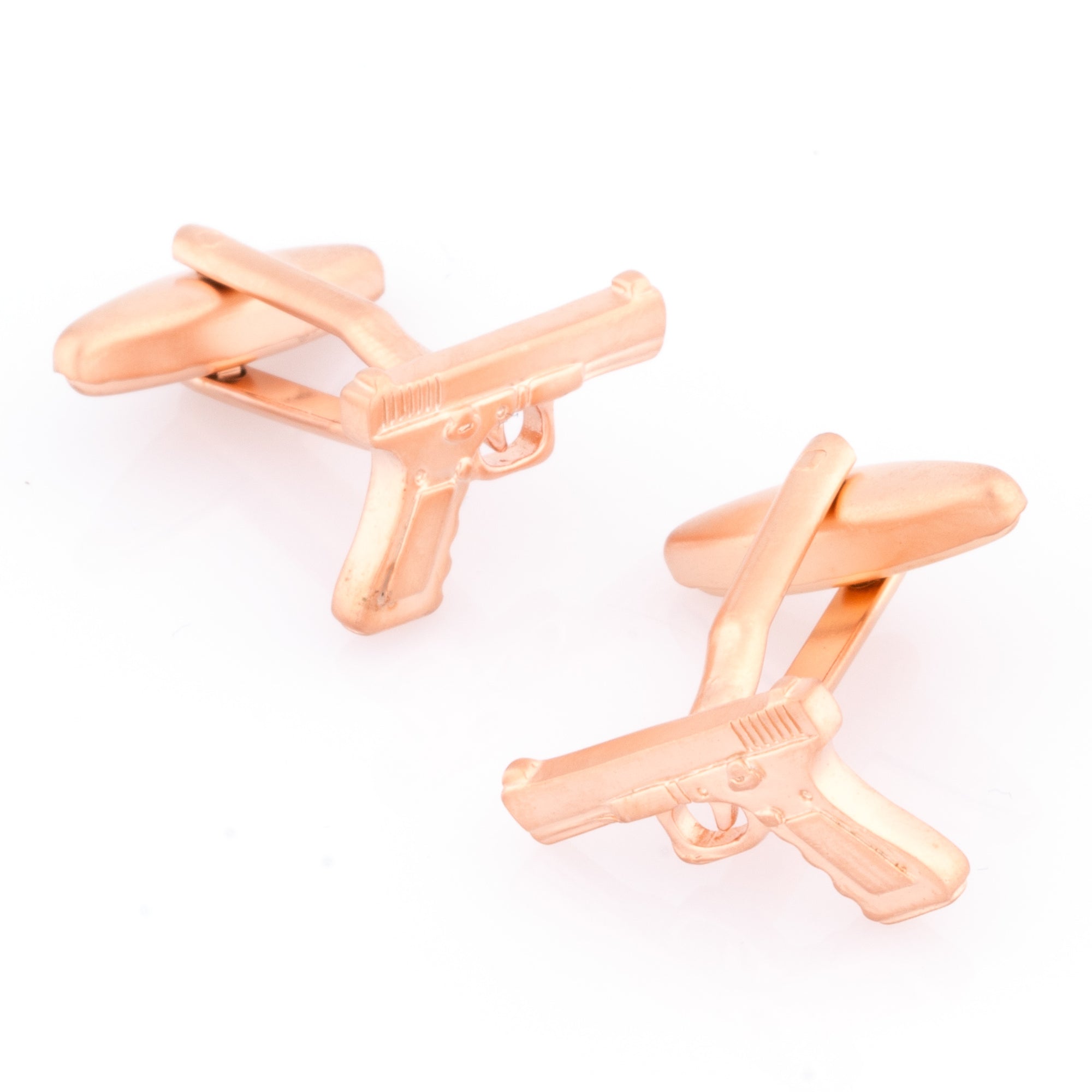 Rose Gold Hand Gun Cufflinks